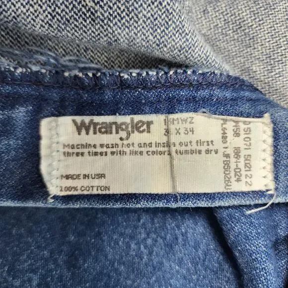 Wrangler Men’s 36x34 Straight Leg Jeans Dark Wash Western Y2K - Picture 5 of 7